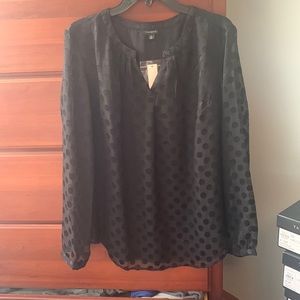 Talbots XL, polka dot Blouse